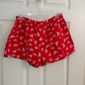 Diet Coke Red Logo Lounge Shorts Women Large NWT